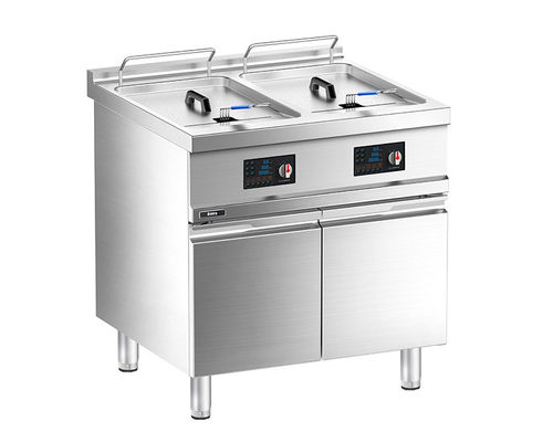 qualità  Floor Western Electric Double-tank Deep Fryer with Cabinet fabbrica