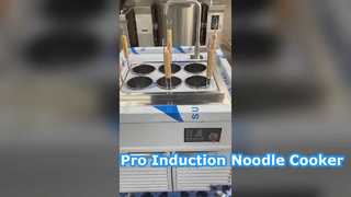 Cucina a pasta a induzione occidentale a pavimento con armadio